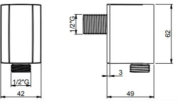 Additional image for Shower Wall Outlet (Brushed Brass).