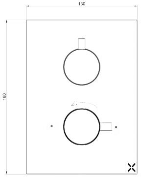 Additional image for Crossbox 2 Outlet Shower / Bath Valve (Chrome).