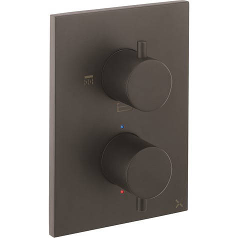 Additional image for Crossbox 3 Outlet Shower / Bath Valve (Matt Black).