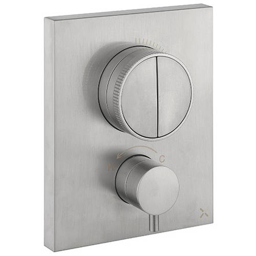 Additional image for Crossbox Push 2 Outlet Shower Valve (S Steel).