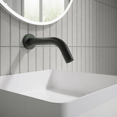 Additional image for Sensor Wall Mounted Basin Tap 140mm (Matt Black).