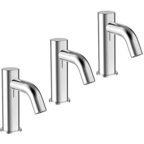 Additional image for 3 x Sensor Monoblock Basin Taps (Chrome).