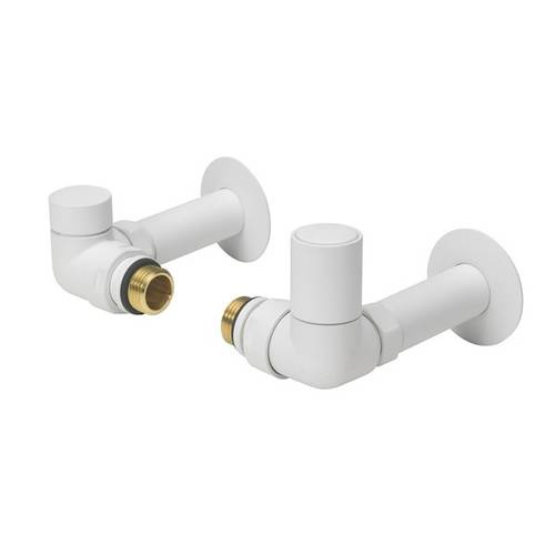 Additional image for Corner Radiator Valves (Matt White).