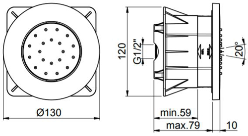 Additional image for 1 x Dial Body Jet (Chrome).