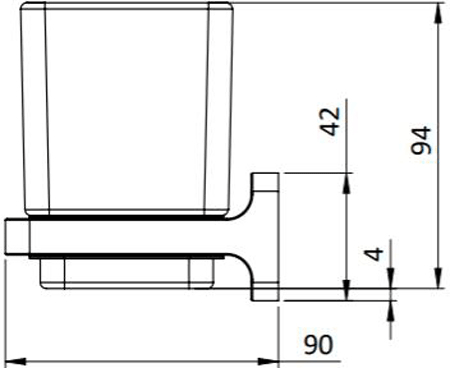 Additional image for Wall Mounted Tumbler & Holder (Brushed Bronze).