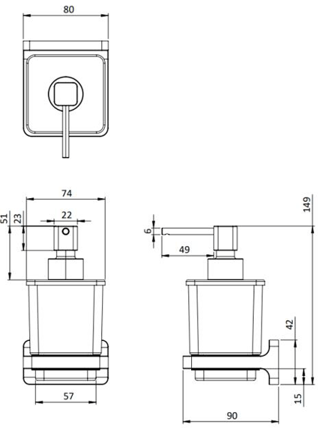 Additional image for Soap Dispenser (Matt Black).