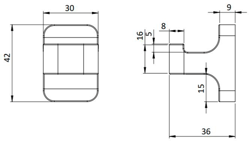 Additional image for Robe Hook (Stainless Steel Effect).