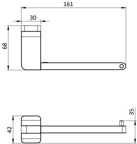 Additional image for Toilet Roll Holder (Matt Black).