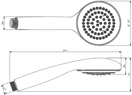 Additional image for Shower Handset (1 Mode, Chrome).