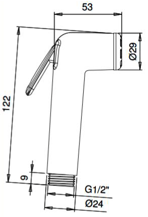 Additional image for Douche Valve With Shower Kit (Chrome).