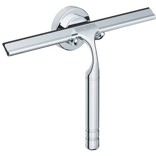 Additional image for Shower Door Squeegy with Wall Bracket (Chrome).