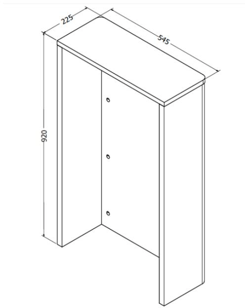 Additional image for WC Unit (545mm, Cashmere Matt).