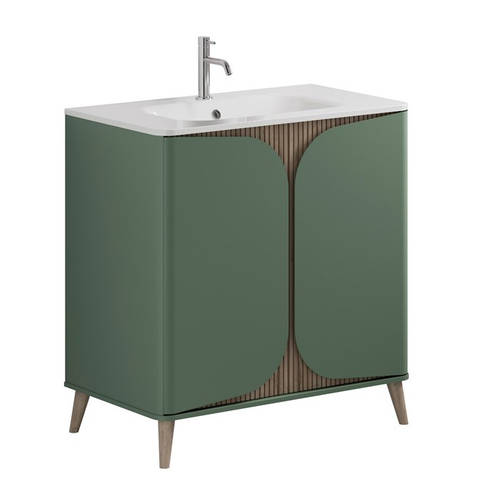 Additional image for Vanity Unit With Basin (800mm, Sage Green).