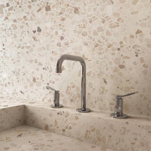 Additional image for Basin Mixer Tap With Lever Handles (3TH, Chrome).