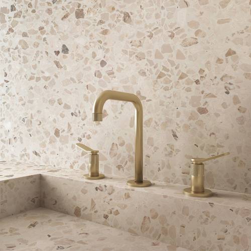 Additional image for Basin Mixer Tap With Lever Handles (3TH, Br Brass).