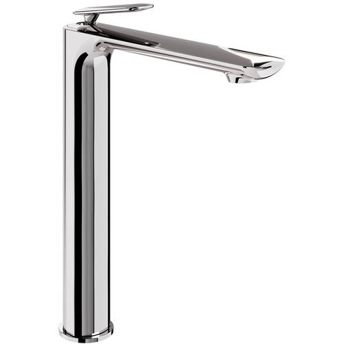 Additional image for Tall Basin Mixer Tap With Lever Handle (Br Metallic).