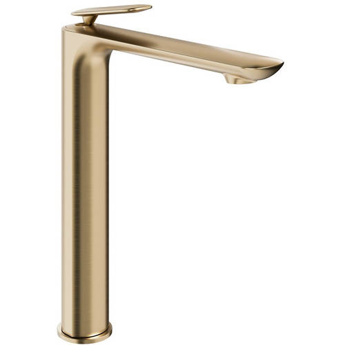 Additional image for Tall Basin Mixer Tap With Lever Handle (Br Brass).