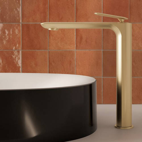 Additional image for Tall Basin Mixer Tap With Lever Handle (Br Brass).