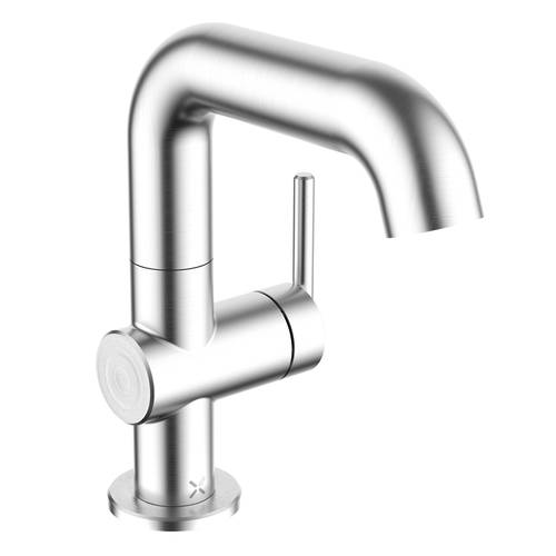 Additional image for Side Lever Basin Mixer Tap (Stainless Steel).