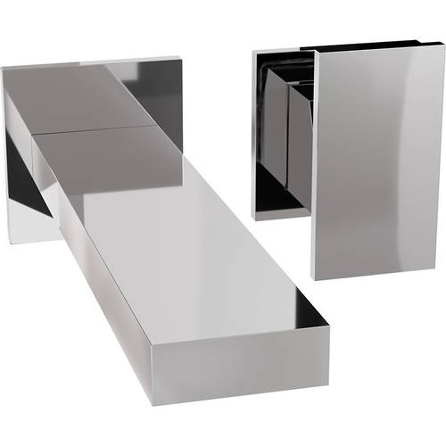 Additional image for Wall Mounted Basin Mixer Tap (Chrome).