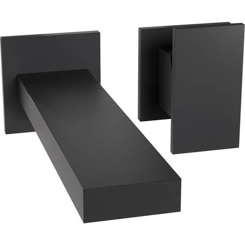 Additional image for Wall Mounted Basin Mixer Tap (Matt Black).