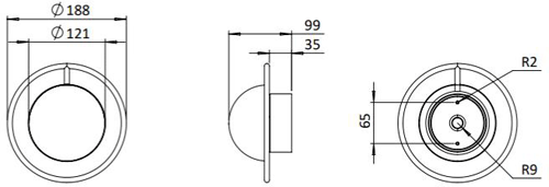 Additional image for Wall Mounted Halo Light (Brushed Bronze).