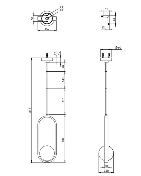 Additional image for Pendant Light (Brushed Bronze).