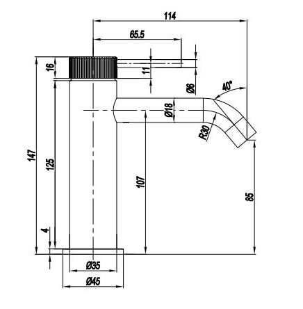 Additional image for Basin Mixer Tap (Slate).