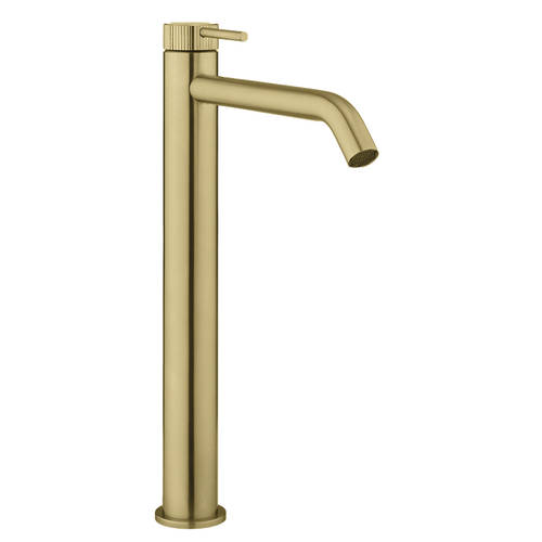 Additional image for Tall Lever Basin Mixer Tap (Brushed Brass).