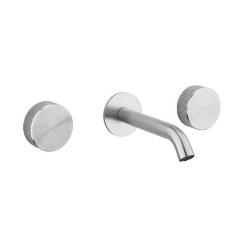 Additional image for Wall Mounted Basin Mixer Tap (Stainless Steel).