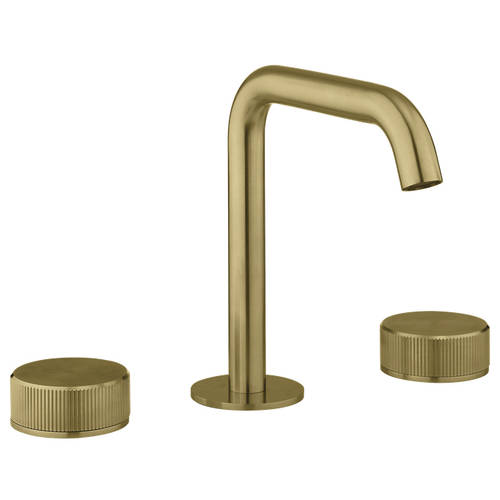 Additional image for 3 Hole Basin Mixer Tap (Brushed Brass).