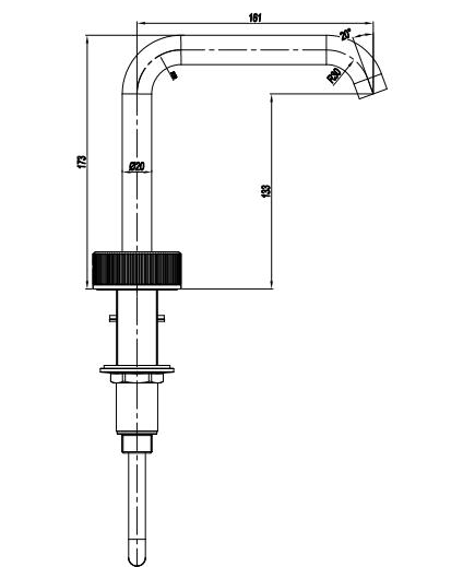 Additional image for 3 Hole Basin Mixer Tap (Brushed Brass).