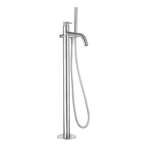 Additional image for Floor Standing Bath Shower Mixer Tap (Stainless Steel).