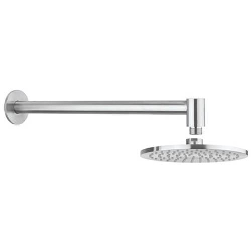 Additional image for 200mm Round Shower Head & Wall Arm (S Steel).