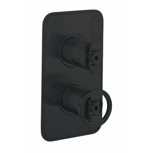 Additional image for Thermostatic Shower Valve (1 Outlet, Matt Black).