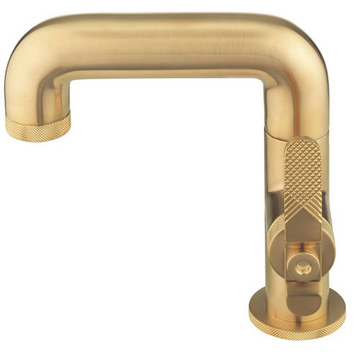 Additional image for Basin Mixer Tap With Lever Handle (Brushed Brass).