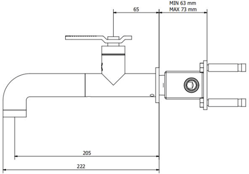 Additional image for Single Hole Wall Mounted Basin Mixer Tap (Matt Black).