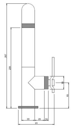 Additional image for Tall Basin Mixer Tap With Lever Handle (Chrome).