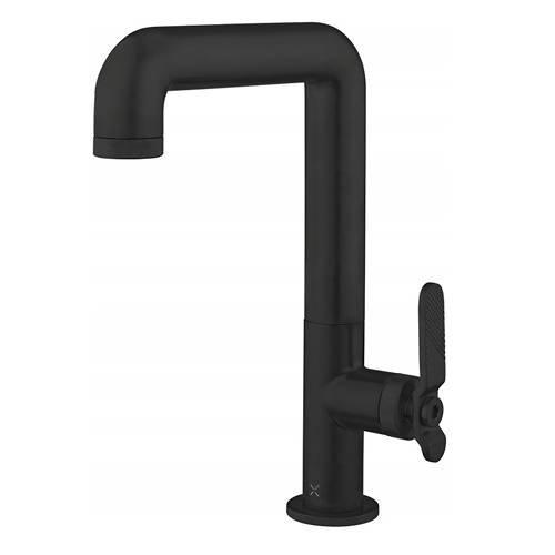 Additional image for Tall Basin Mixer Tap With Lever Handle (Matt Black).