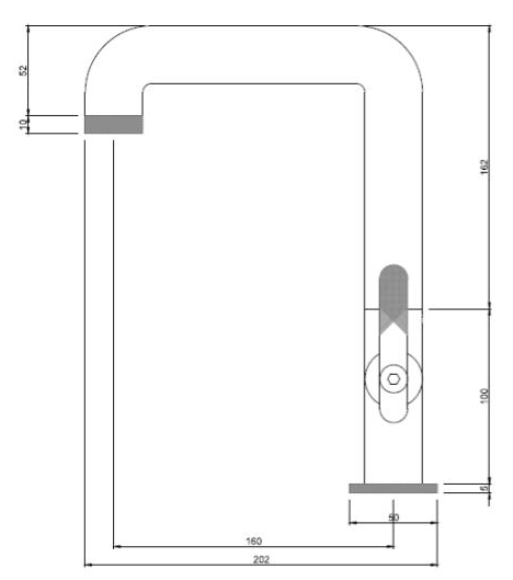 Additional image for Tall Basin Mixer Tap With Lever Handle (Brushed Brass).