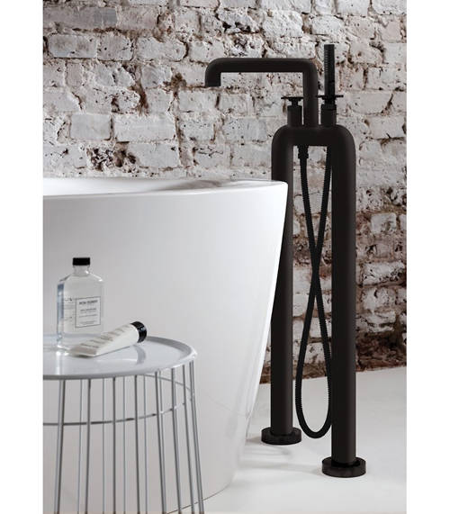 Additional image for Free Standing BSM Tap With Wheel Handles (Matt Black).