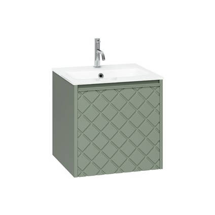 Additional image for Vanity Unit & White Glass Basin (500mm, Sage Green).