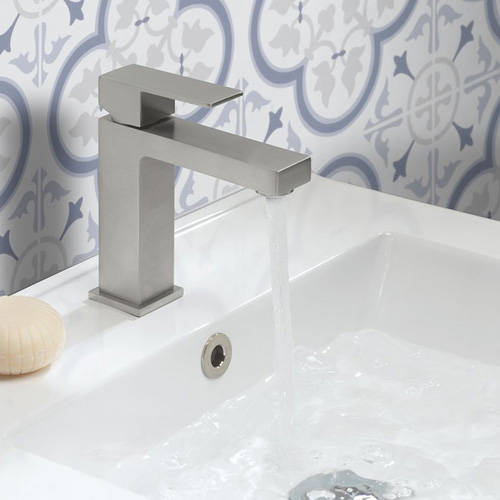 Additional image for Basin Mixer Tap (Brushed Stainless Steel Effect).