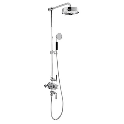 Additional image for Thermostatic Shower Kit (2 Outlets, Chrome & Black).