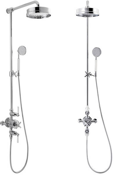 Additional image for Thermostatic Shower Kit (2 Outlets, Chrome & White).