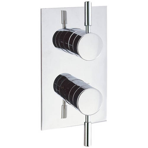 Additional image for Thermostatic Shower Valve (2 Outlets, Chrome).