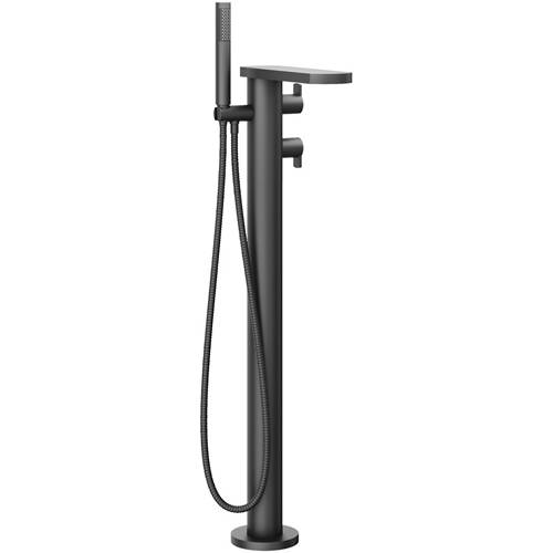 Additional image for Floor Standing Thermostatic Bath Shower Mixer Tap (M Black).
