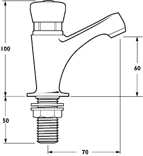 Additional image for Self Closing Pillar Basin Tap (individual).