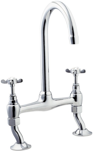 Additional image for Bridge Sink Mixer Tap With Swivel Spout (Chrome).