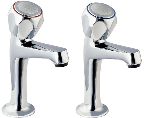 Additional image for High Neck Sink Taps with Round Profile (pair).
